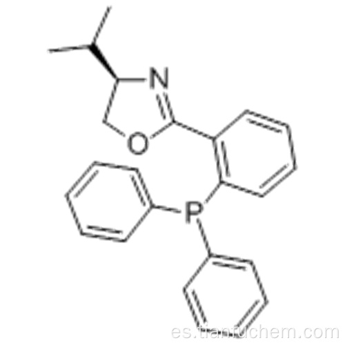 (R) - (+) - 2- [2- (DIFENILFOSFINO) FENIL] -4- (1-METHYLETHYL) -4,5-DIHYDROOXAZOLE CAS 164858-78-0